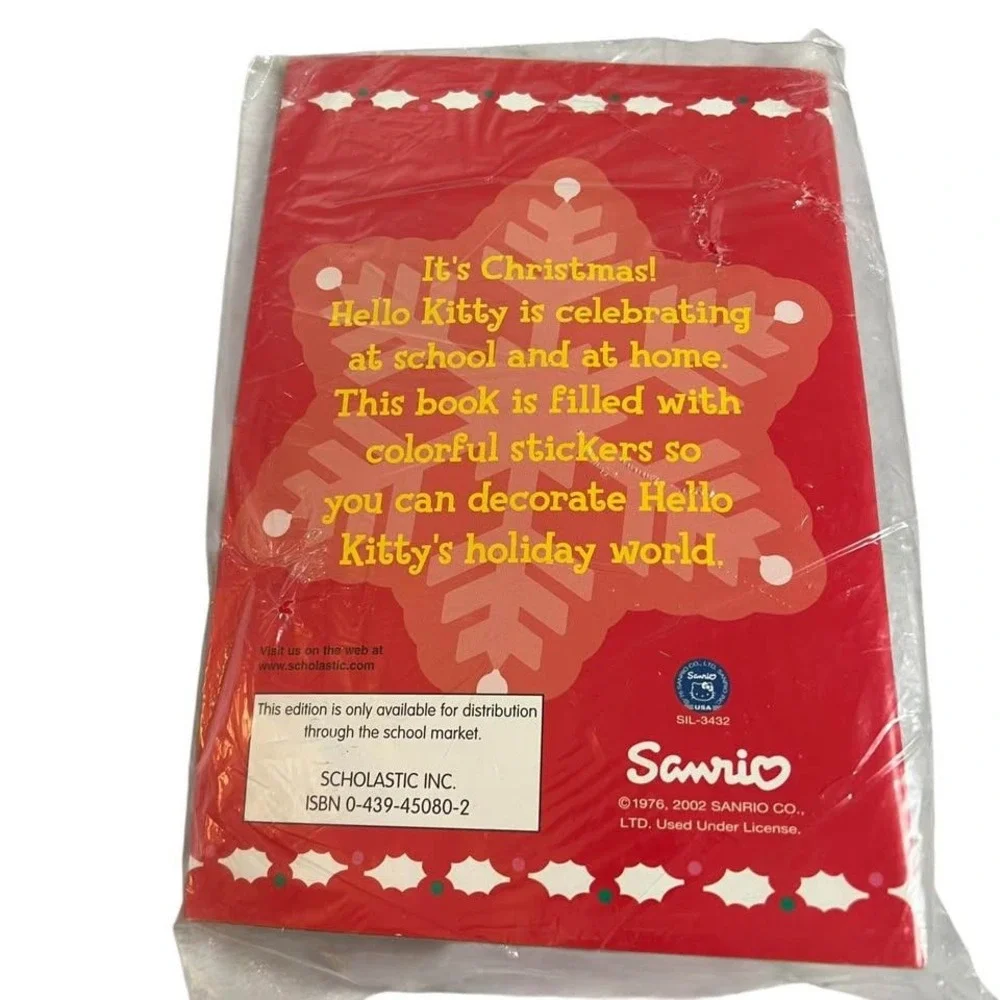RARE Sanrio Hello Kitty‎ Scholastic Book & Plush 2002 Best Christmas Ever
